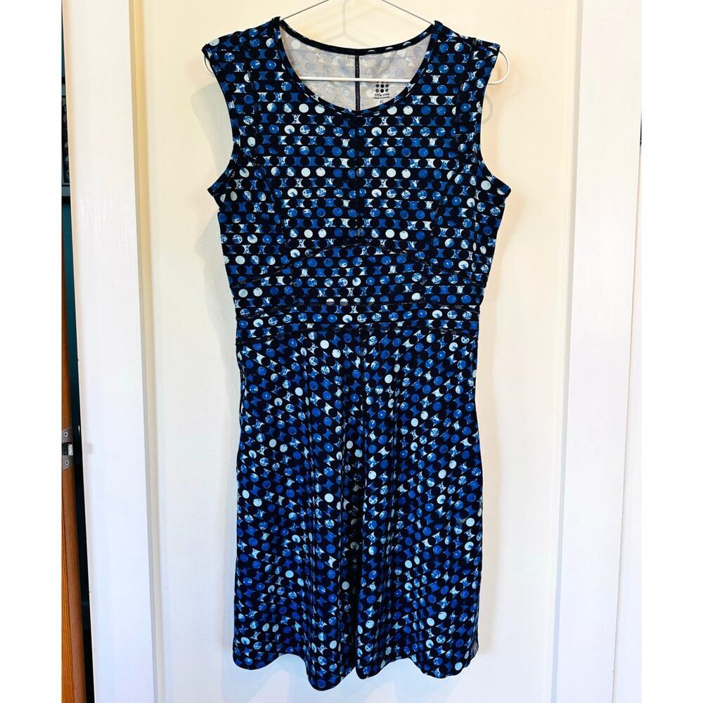 Title Nine Women's Size Small Blue White Black Athletic Travel Hiking Dress